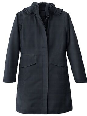 The North Face Hooded Trench Coat 3 in 1 Black Reversible Puffer Jacket Womens S